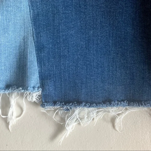 Mavi Elliot High Rise Two Tone Denim Wide Crop Jeans Size 25 - Picture 7 of 14